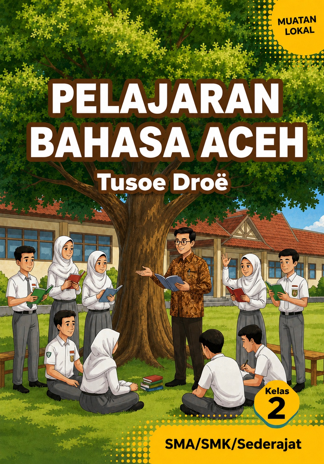 Sampul Pelajaran Bahasa Aceh Tusoë Droë Kelas 2 SMA/SMK/Sederajat